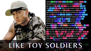 Eminem  Like Toy Soldiers  Rhymes Highlighted [upl. by Zetneuq]