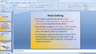 Lecture of heat setting amp dyeing Textile industry Textile HuB Chemical testing [upl. by Flita]