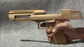 BLOW⇔BACK RUBBER BAND GUN 041 IWI DESERT EAGLE blowback mechanism is added [upl. by Longo]