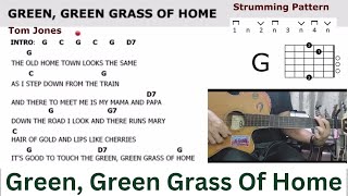 Green Green Grass Of Home  Tom Jones  Guitar Chords amp Lyrics TeacherBob [upl. by Jeroma]