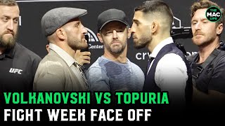 Alex Volkanovski vs Ilia Topuria Face Off [upl. by Ayikur958]