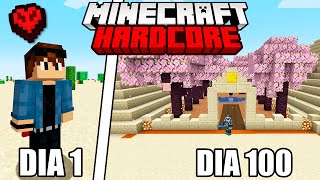 SOBREVIVI 100 DIAS NO DESERTO SUPER PLANO MINECRAFT HARDCORE [upl. by Ilanos]