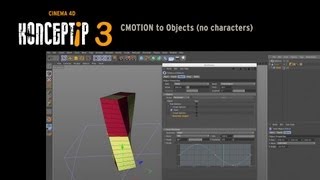 KONCEPTiP 3  CMotion to Objects no character  CINEMA 4D [upl. by Ranna]