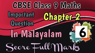 Class 9 Maths Chapter 2 Polynomials Important Question In Malayalam Exam Special [upl. by Yahiya]