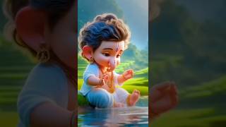 ganpati bappa short video  ganesh new treding song  shorts cartoon funny [upl. by Eyahs234]