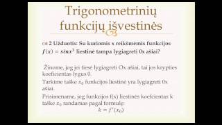 Trigonometrinių rodiklinių ir logaritminių funkcijų išvestinės 5 pamoka 12 klasei [upl. by Annawahs]