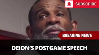 Deion Sanders Gives Post Game Speech After Loss To Kansas [upl. by Enitsirhc777]