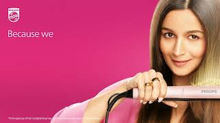 Salonstraight hair and active care when you style with Philips hair straightener [upl. by Arfihs]