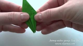 Лягушка оригами  Как сделать прыгающую Лягушку из бумаги  Origami Frog [upl. by Elacsap]