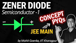 Zener Diode  Zener Breakdown  Semiconductors 1  Concept and PYQs  JEE Physics [upl. by Astraea290]