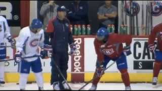 PK Subban vs Brendan Gallagher at practice 26092015 Montreal Canadiens [upl. by Berta]