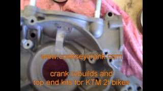 Main bearing removal from a KTM 125144150200 [upl. by Aiderfla]