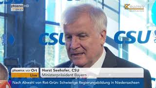 Horst Seehofer zur Regierungsbildung nach der Bundestagswahl am 161017 [upl. by Orman]