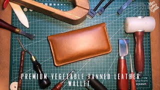 Our making Handmade Leather Long wallet  PREMIUM VEGETABLE TANNED LEATHER WALLET  FREE PDF PATTERN [upl. by Fasano134]