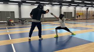 Fencing foil lesson with young fencers [upl. by Ossy336]