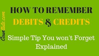 How to easily Remember DEBITS and CREDITS  Simple Tip  Accounting Basics [upl. by Hallock837]