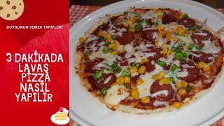 ✔3 dakikada pizza mı olur hemde nefis olurlavaş pizza tarifi kahvaltılık önerikahvaltiya ne yapsam [upl. by Jessika]