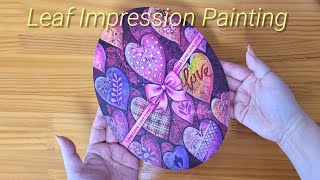 Art Therapy 🍃 Leaf impression painting tutorial Acrylic Painting for beginners  아트테라피 [upl. by Gothard]