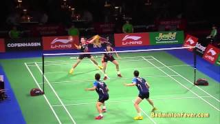 Badminton Highlights  2014 World Championships  MD Finals [upl. by Grounds]