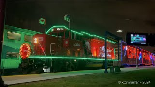 CPKC Holiday Train 2024  MTL West Station [upl. by Zeugirdor]