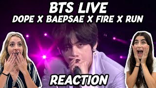 BTS DOPE x BAEPSAE x FIRE x RUN REACTION [upl. by Nylinej674]