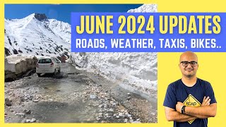 Ladakh Spiti amp Zanskar Trip in June 2024  Latest June Updates Road Status Weather Bike Rates [upl. by Hsetirp]