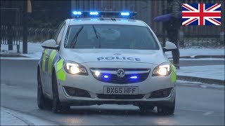 West Midlands Police car responding in the snow [upl. by Barta]