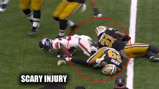 Paulson Adebo Suffers Scary Leg Injury vs Broncos Carted Off [upl. by Chelsae]