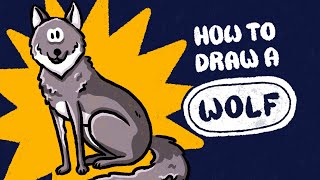 How to Draw a Wolf  Step by Step  in 2 Minutes [upl. by Etnoved205]