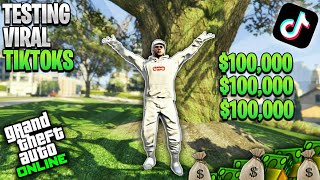 Testing Real Viral TikTok MONEY Glitches amp Methods In GTA 5 Online Pt5 [upl. by Nortna490]