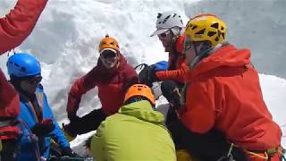 Falling off a ladder in Khumbu Icefall Mount Everest UNCUT  Allan Meek SCS Group [upl. by Sitnerp]