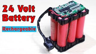 How to make 24V RECHARGEABLE BATTERY  6s lithium ion battery pack [upl. by Ruomyes40]