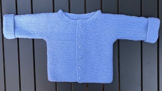 Strickjäckchen für‘s Baby in Blau [upl. by Iharas]