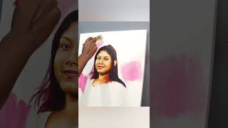 Acrylic portrait painting on canvas [upl. by Cheryl]