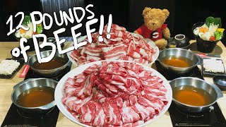 200oz Beef ShabuShabu Hot Pot Challenge w RainaHuang in Taipei Taiwan [upl. by Niboc]