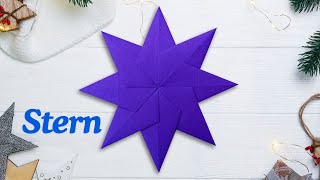 Origami Sterne basteln  Einfache Anleitung zum Falten für Weihnachten [upl. by Caren]