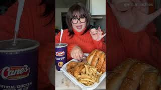 Canes Food Haul 😍 foodies caneschicken raisingcanes mukbang [upl. by Ebbarta]