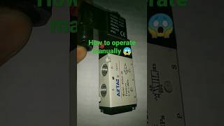 solenoid valve manually airtac Valve model no 4v21008 video shortvideo shortsfeed electrical [upl. by Isayg]