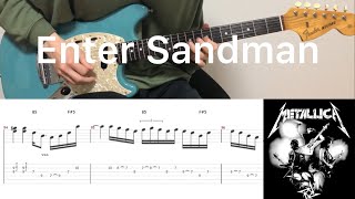 Metallica  Enter Sandman guitar cover with tabs amp chords [upl. by Nicholl]