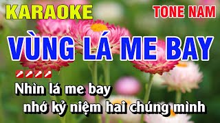 Karaoke Vùng Lá Me Bay Tone Nam Nhạc Sống  Nguyễn Linh [upl. by Llert]