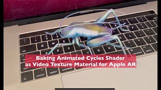 BSLIVE Baking Animated Cycles Shader as Video Texture Material for Apple AR [upl. by Richy]