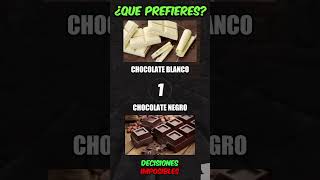 ¿Chocolate blanco o negro ¡ELIGE TU FAVORITO [upl. by Oiziruam]