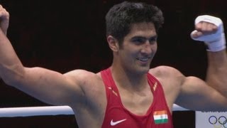 IND v KAZ  Boxing Middle 75kg Round of 32  London 2012 Olympics [upl. by Nithsa]