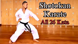 All 26 Shotokan Karate Kata 🥋⛩️ [upl. by Redmund707]