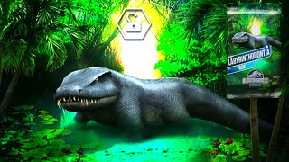 UNLOCK LABYRINTHODONTIA TO DAY  JURASSIC WORLD THE GAME [upl. by Ahsinned]