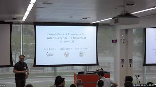 Juan Garay — Completeness Theorems for Adaptively Secure Broadcast [upl. by Tekla]