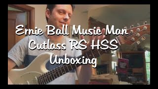 Unboxing Ernie Ball Music Man Cutlass RS HSS Ivory White [upl. by Ijies]