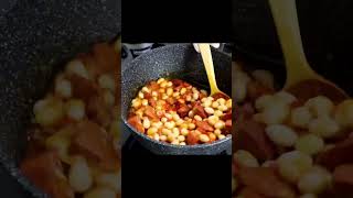 Sucuklu Kuru Fasulye Tarifi Shorts shortvideo saitusta food yemektarifi recipe [upl. by Leonelle]