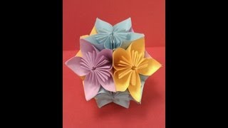 DIY How to Fold an Origami Kusudama Flower Ball Easy Paper Craft [upl. by Niatsirt983]