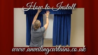 How to Install Unveiling Curtains  wwwunveilingcurtainscouk [upl. by Bran]